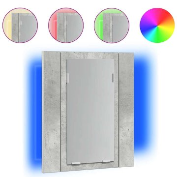 Vidaxl LED kopalniška omarica z ogledalom 40x12x45 cm