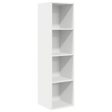 Vidaxl Stenska TV omarica bela 37x37x142,5 cm iverna plošča