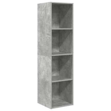 Vidaxl Stenska TV omarica betonsko siva 37x37x142,5 cm inženirski les