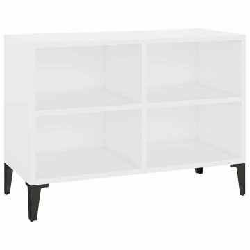 Vidaxl TV omarica s kovinskimi nogami bela 69,5x30x50 cm