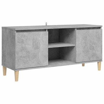 Vidaxl TV omarica s trdnimi lesenimi nogami 103,5x35x50 cm
