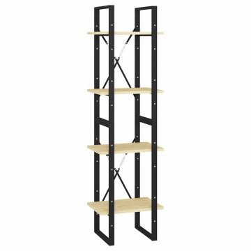 Vidaxl Knjižna omara 4-nadstropna 40x30x140 cm trdna borovina