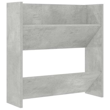 Vidaxl Stenska omara za čevlje betonsko siva 60x18x60 cm iverna plošča
