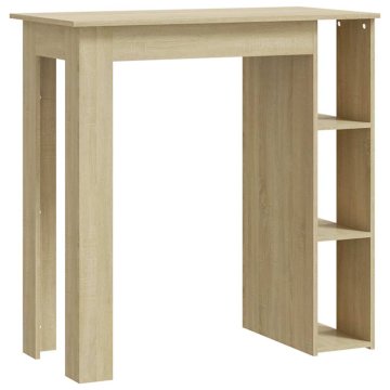 Vidaxl Barska miza s polico 102x50x103,5 cm iverna plošča