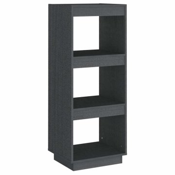 Vidaxl Knjižna omara za razdelitev prostora siva 40x35x103 cm borovina