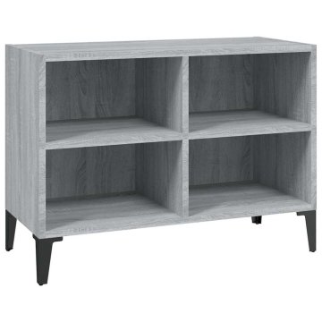 Vidaxl TV omarica s kovinskimi nogami siva sonoma 69,5x30x50 cm