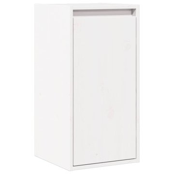 Vidaxl Stenska omarica bela 30x30x60 cm trdna borovina