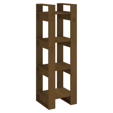 Vidaxl Knjižna omara/pregrada 41x35x125 cm trdna borovina