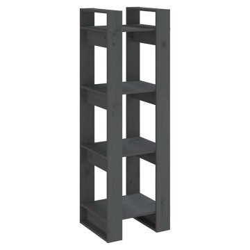 Vidaxl Knjižna omara/pregrada 41x35x125 cm trdna borovina