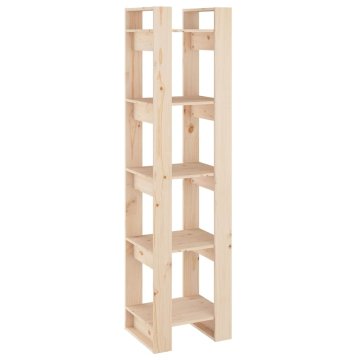 Vidaxl Knjižna omara/pregrada 41x35x160 cm trdna borovina