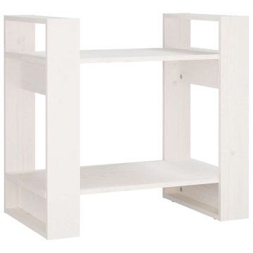 Vidaxl Knjižna omara/pregrada 60x35x57 cm trdna borovina