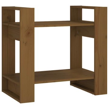 Vidaxl Knjižna omara/pregrada 60x35x57 cm trdna borovina