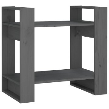 Vidaxl Knjižna omara/pregrada 60x35x57 cm trdna borovina