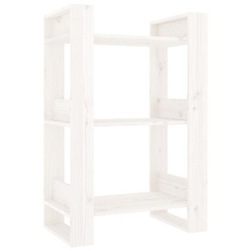 Vidaxl Knjižna omara/pregrada 60x35x91 cm trdna borovina