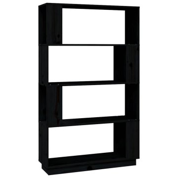 Vidaxl Knjižna omara/pregrada 80x25x132 cm trdna borovina