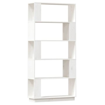 Vidaxl Knjižna omara/pregrada 80x25x163,5 cm trdna borovina