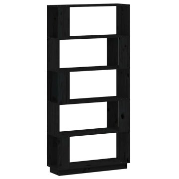 Vidaxl Knjižna omara/pregrada 80x25x163,5 cm trdna borovina