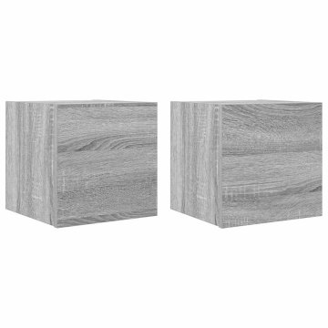 Vidaxl Stenska TV omarica 2 kosa siva sonoma 30,5x30x30 cm