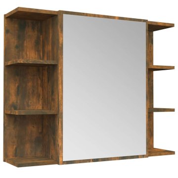 Vidaxl Kopalniška omarica z ogledalom 80x20,5x64 cm