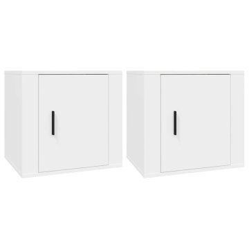 Vidaxl Nočna omarica 2 kosa bela 50x39x47 cm