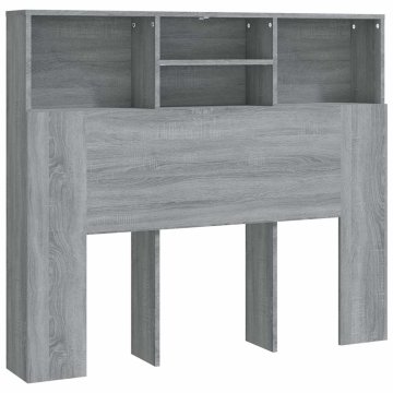 Vidaxl Vzglavna omarica siva sonoma 120x19x103,5 cm
