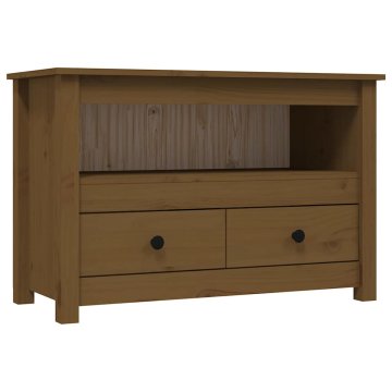 Vidaxl TV omarica 79x35x52 cm trdna borovina