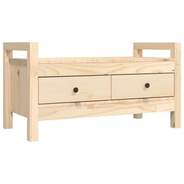 Vidaxl Klop za predsobo 80x40x43 cm trdna borovina