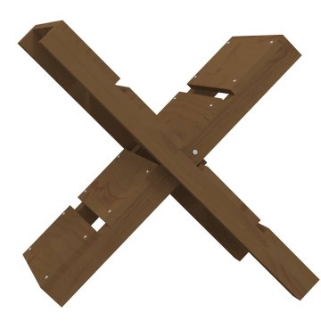 Vidaxl Držalo za drva 47x39,5x48 cm trdna borovina