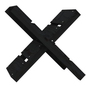 Vidaxl Držalo za drva 47x39,5x48 cm trdna borovina