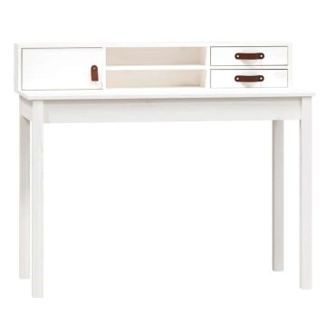 Vidaxl Pisalna miza 110x50x93 cm trdna borovina