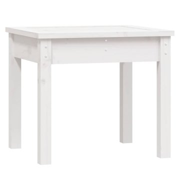 Vidaxl Vrtna klop bela 50x44x45 cm trdna borovina