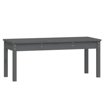 Vidaxl Vrtna klop siva 109x44x45 cm trdna borovina