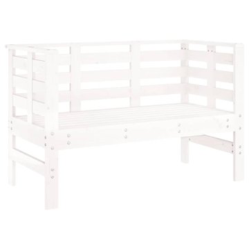 Vidaxl Vrtna klop bela 111,5x53x71 cm trdna borovina