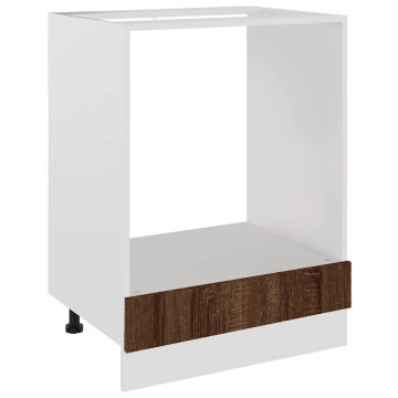 Vidaxl Omarica za pečico "Riga" rjav hrast 60x46x81,5cm inženirski les