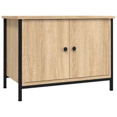 Vidaxl TV omarica z vrati sonoma hrast 60x35x45 cm inženirski les
