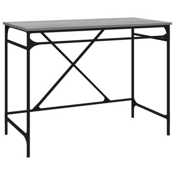 Vidaxl Pisalna miza 100x50x75 cm inženirski les in železo