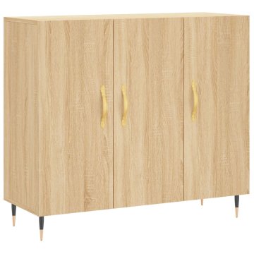Vidaxl Komoda sonoma hrast 90x34x80 cm konstruiran les