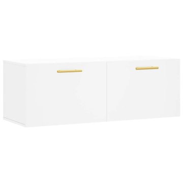Vidaxl Stenska omarica bela 100x36,5x35 cm inženirski les