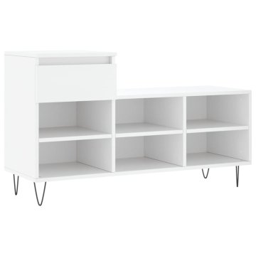 Vidaxl Omarica za čevlje bela 102x36x60 cm inženirski les