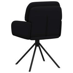 Vidaxl Vrtilne jedilne stole 2 kos Umetno usnje Črna 59 x 59,5 x 90 cm