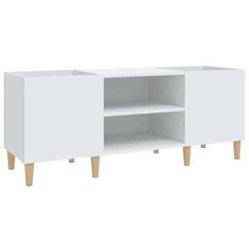 Vidaxl Omarica za plošče bela 121x38x48 cm inženirski les