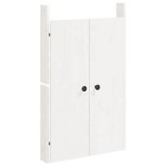 Vidaxl Zunanja kuhinjska vrata MEPPEL bela 50x9x82 cm trdna borovina