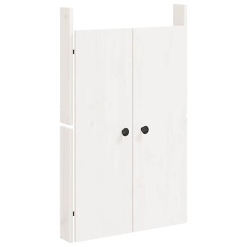 Vidaxl Zunanja kuhinjska vrata MEPPEL bela 50x9x82 cm trdna borovina