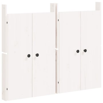 Vidaxl Zunanja kuhinjska vrata MEPPEL 2 kosa bela 50x9x82 cm trdna borovina