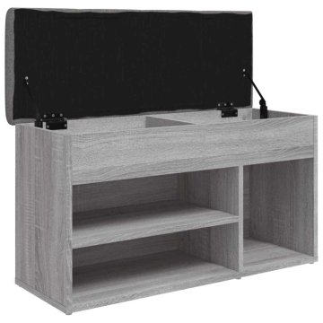 Vidaxl Klop za čevlje siva sonoma 82x32x45,5 cm inženirski les