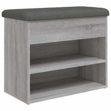 Vidaxl Klop za čevlje siva sonoma 62x32x50 cm inženirski les