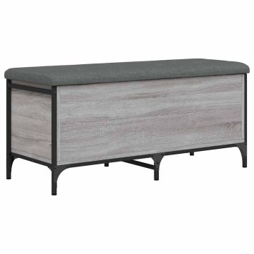 Vidaxl Klop za shranjevanje siva sonoma 102x42x45 cm inženirski les