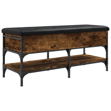 Vidaxl Klop za čevlje dimljen hrast 102x42x45 cm inženirski les