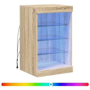 Vidaxl Komoda z LED lučkami sonoma hrast 41x37x67 cm