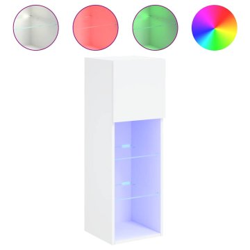 Vidaxl TV omarica z LED lučkami bela 30,5x30x90 cm